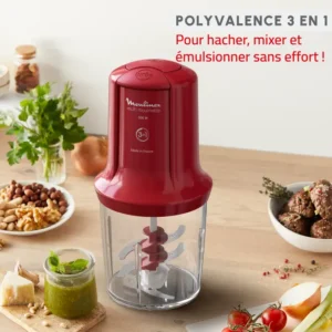 Moulinex Mini Hachoir Électrique - 3 en 1 - AT714G32