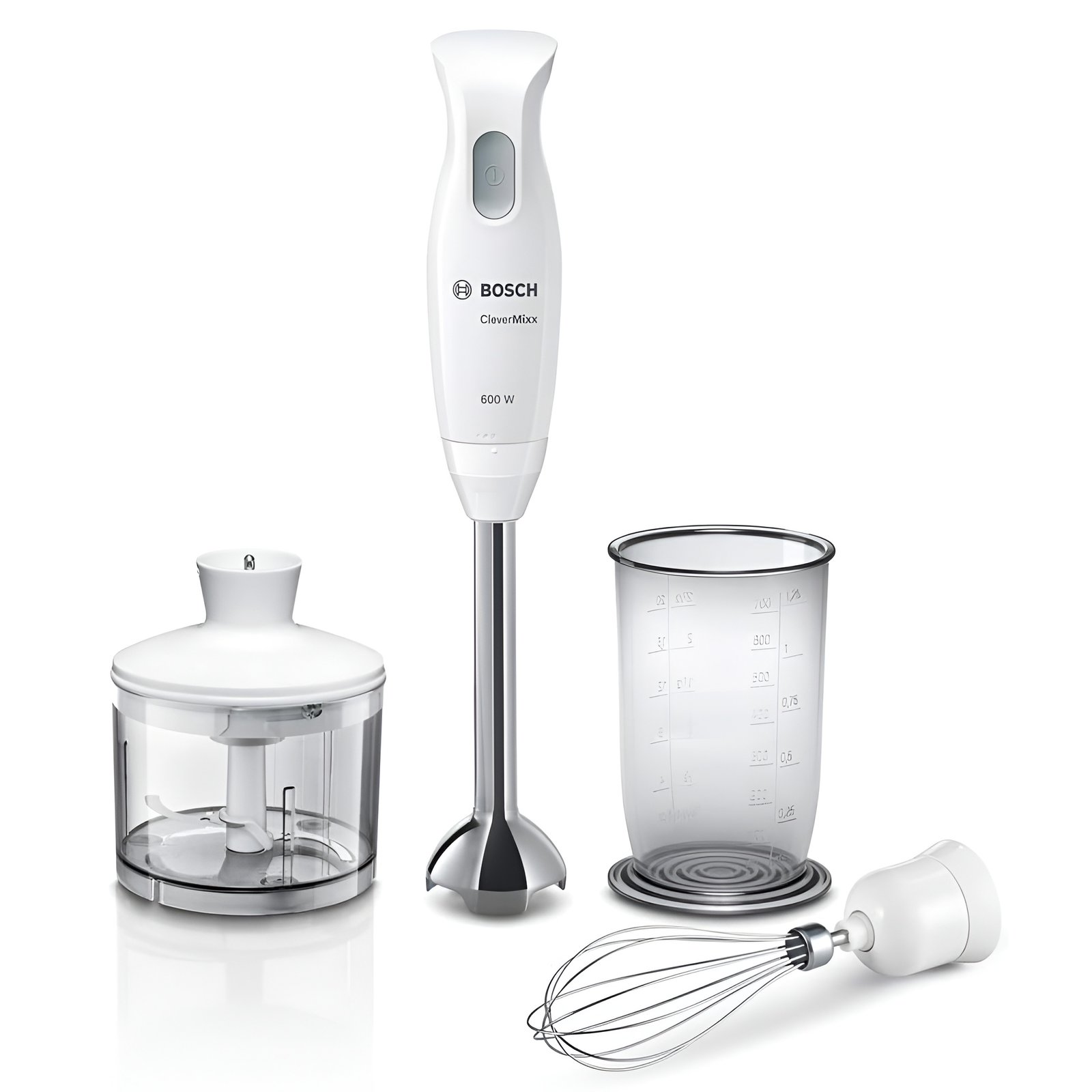 Mixeur plongeant Bosch CleverMixx 3 en 1 MSM26500 600W avec fouet et hachoir