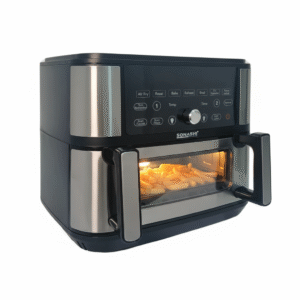 Friteuse – Air fryer   Sonashi Double Bac 10L 2600 W Digital multiprogrammes En inox SAF-115
