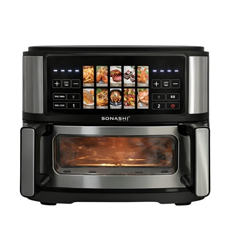 Friteuse – Air fryer Sonashi Double Bac 10L 2600 W Digital multiprogrammes En inox SAF-115