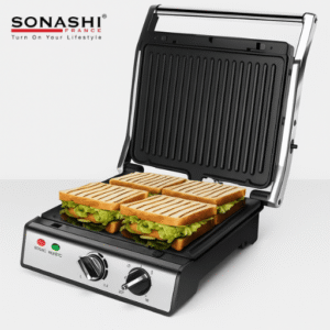 Presse Panini et Grill Électrique Sonashi GT-887 - 2000W - Ouverture 180°