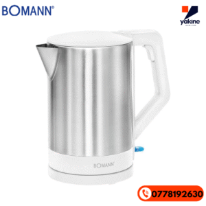 Bouilloire  en Acier - Bomann 1,5 Litre Inox/Blanc-WK5024B