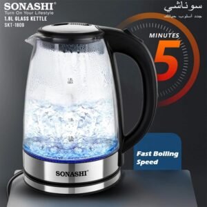 Sonashi Bouilloire En Verre De 1,8 Litre SKT-1809