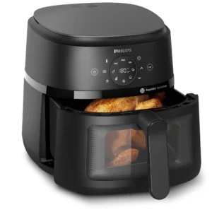 PHILIPS Airfryer Série  2000, 6,2L ,1700W , 13  Fonctions, Fenêtre de Cuisson & RapidAir | NA230/00