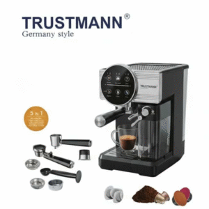 TRUSTMANN - Machine à Café Expresso 5EN1 Professionnelle - 20 Bars - 1350W  - TM-CM-002