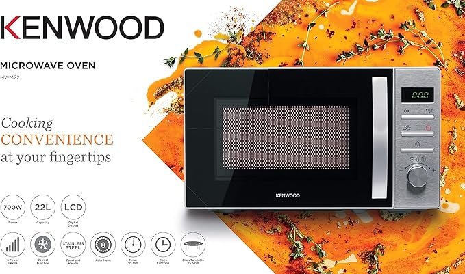 Micro-ondes Kenwood MWM22 - 700W - 22L - Digital LED - Grill & Décongélation - الصورة 4