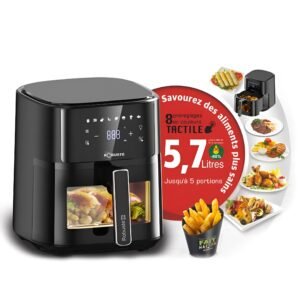 Airfryer 5.7 Litres 1700W Tactile Avec Fenêtre Robuste AF6
