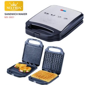 Appareil à Sandwich et Gaufrier 2-en-1 Matrix MX-9001 - 1200W - Plaques Antiadhésives