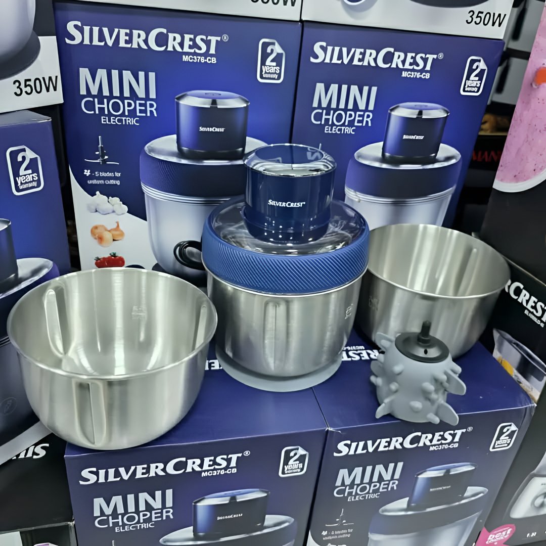 Mini Hachoir Électrique SILVERCREST MC376-CB - 350W - Pack Spécial 3 Bols en Acier Inoxydable - 4 Lames - الصورة 6