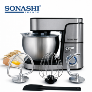 Robot Pétrin Sonashi SMX-154 – 1500W avec Bol Inox 7L & 6 Vitesses