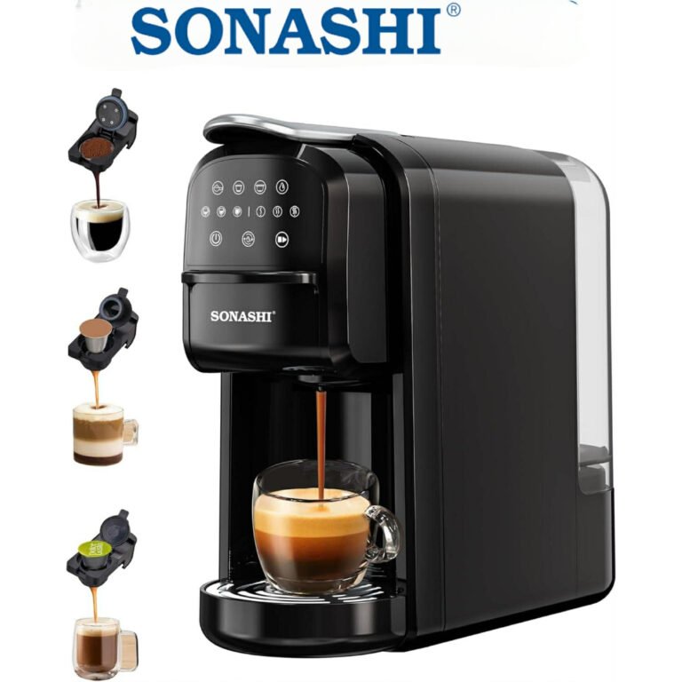 Machine à café Sonashi SCM-4985 3 en 1 1450W espresso capsule café moulu Algérie