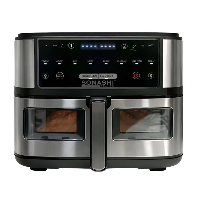 Sonashi SAF-110 Digital Air Fryer 10L 2600W – Friteuse à Air Double Panier Garantie 2 Ans