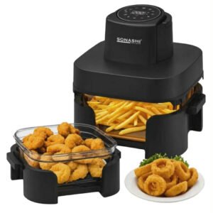 Sonashi SAF-642G Friteuse à Air 10.2L (6L + 4.2L) Prix Algérie – Air Fryer Multifonction Puissante