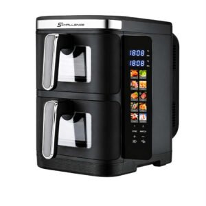 Friteuse à air Challenge AMB-31AF 11L double tiroir sans huile avec écran digital et cuisson rapide 360° en