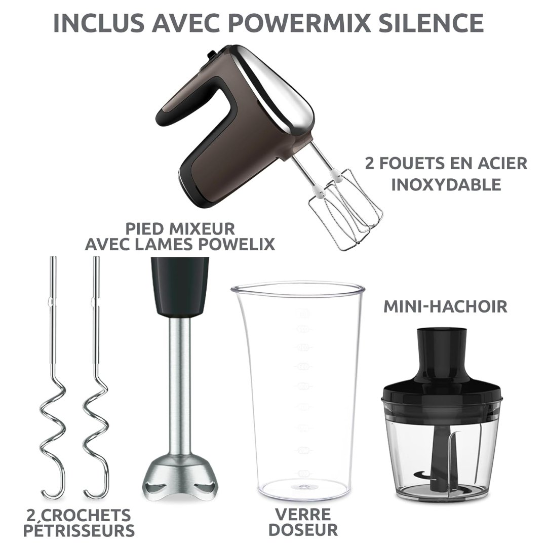 Batteur à Main Moulinex Powermix Silence HM653910 600W - الصورة 5
