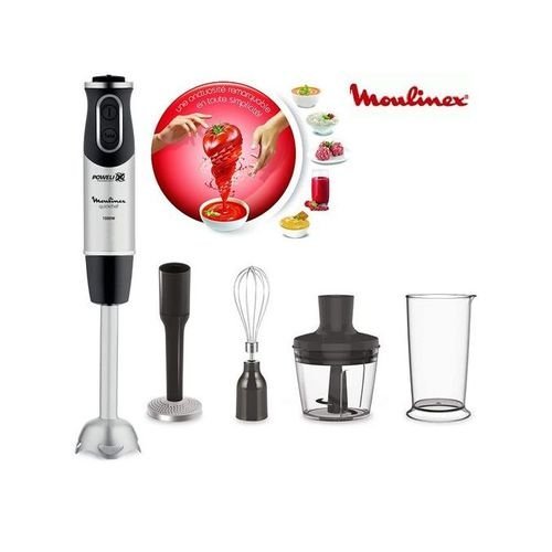 Mixeur Plongeant Moulinex Quickchef DD65H810 1000W avec hachoir, fouet et pied purée
