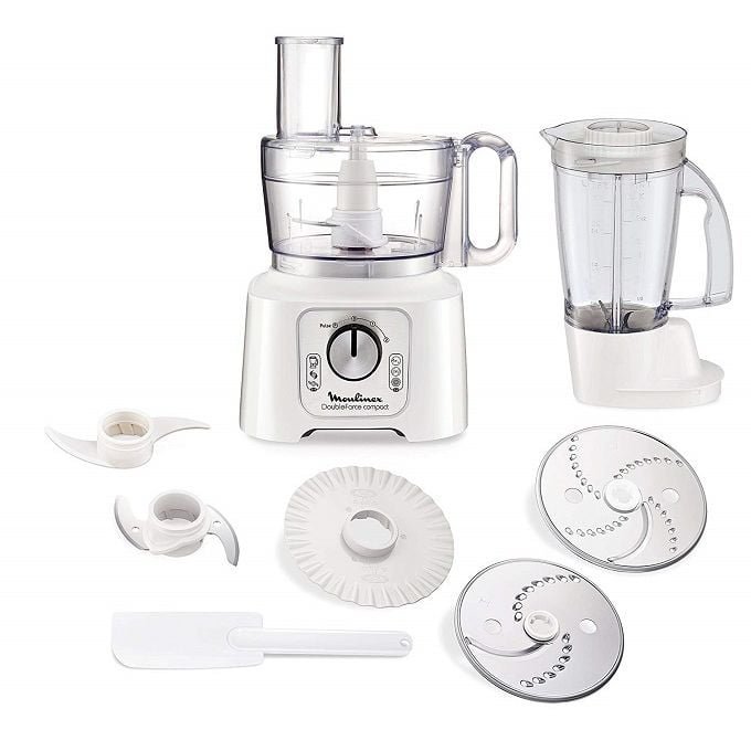 Robot Multifonction Moulinex Double Force Compact FP544110 800W avec bol 2,2L et blender 1,25L