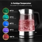 ⁦Bouilloire ProfiCook PC-WKS 1190 G 1,7L 2200W en Verre & Inox⁩ - الصورة ⁦2⁩