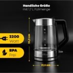 ⁦Bouilloire ProfiCook PC-WKS 1190 G 1,7L 2200W en Verre & Inox⁩ - الصورة ⁦3⁩