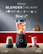 Blender Cristor Blendit 1,5L 600W Noir avec moulin 2 en 1