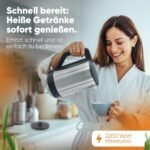 ⁦Bouilloire Bomann WKS 3002 CB 1,5L 2200W Inox / Noir⁩ - الصورة ⁦5⁩