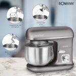⁦Pétrin Bomann KM 6010 CB 1100W Bol Inox 5L⁩ - الصورة ⁦7⁩