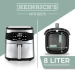 ⁦Friteuse sans Huile Heinrich Bauer 8L 1800W – 8 Programmes⁩ - الصورة ⁦3⁩