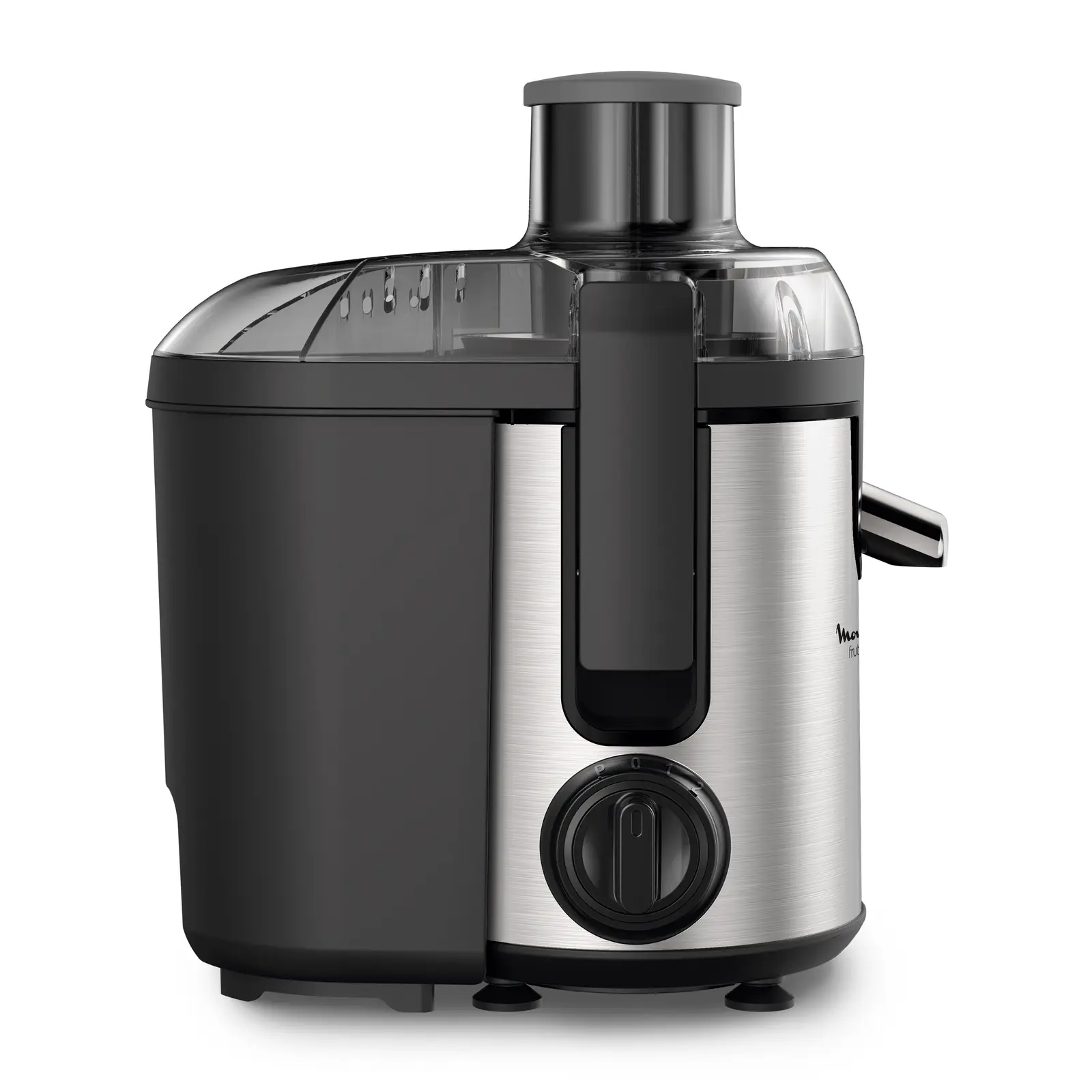 moulinex-frutelia-ju420d10-centrifugeuse-400w.jpg Centrifugeuse Moulinex Frutelia JU420D10 400W en inox avec large goulotte 60 mm
