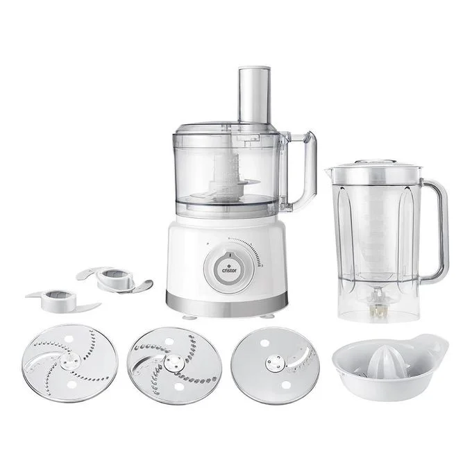 Robot de Cuisine Multifonction Cristor 750W avec bol 2,3L et blender 1,5L