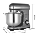 ⁦Pétrin Bomann KM-6144 CB 2500W Bol Inox 10L Double Crochet⁩ - الصورة ⁦5⁩