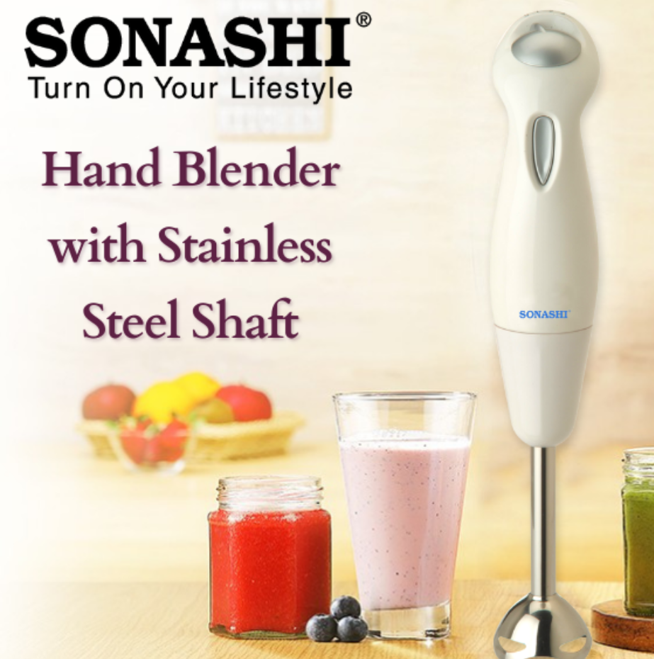 sonashi-shb154-bras-mixeur-200w-blanc.jpg Bras Mixeur Sonashi SHB-154 200W Blanc avec pied inox amovible