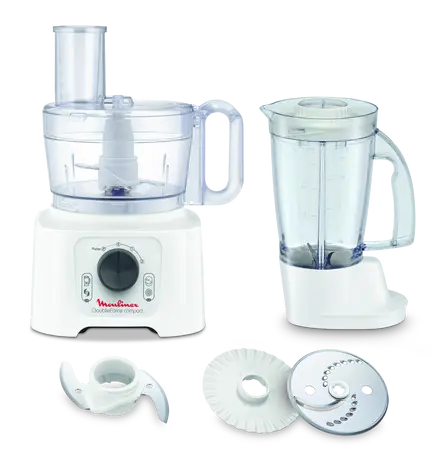 Robot Multifonction Moulinex Double Force Compact FP542111 800W avec bol 2,2L et blender 1,25L