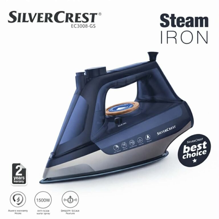 Fer à Vapeur SilverCrest EC3008-GS 2800W avec semelle en céramique et jet de vapeur