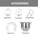 ⁦Pétrin Bomann KM-6144 CB 2500W Bol Inox 10L Double Crochet⁩ - الصورة ⁦6⁩