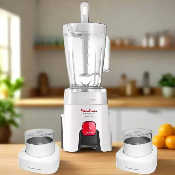 Blender Moulinex Genuine LM242B25 500W avec bol 1,75L et 2 moulins