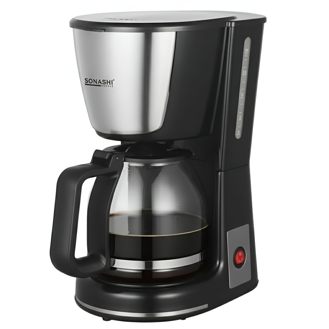 sonashi-scm4989-machine-cafe-filtre-1000w.jpg Machine à Café Filtre Sonashi SCM-4989 1000W avec verseuse en verre