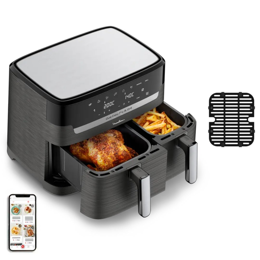 moulinex-dual-easy-fry-grill-ez901820-8-3l.jpg Friteuse sans huile Moulinex Dual Easy Fry & Grill EZ901820 8,3L
