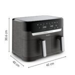 ⁦Friteuse Sans Huile Moulinex Dual Easy Fry & Grill EZ901820 8,3L⁩ - الصورة ⁦3⁩