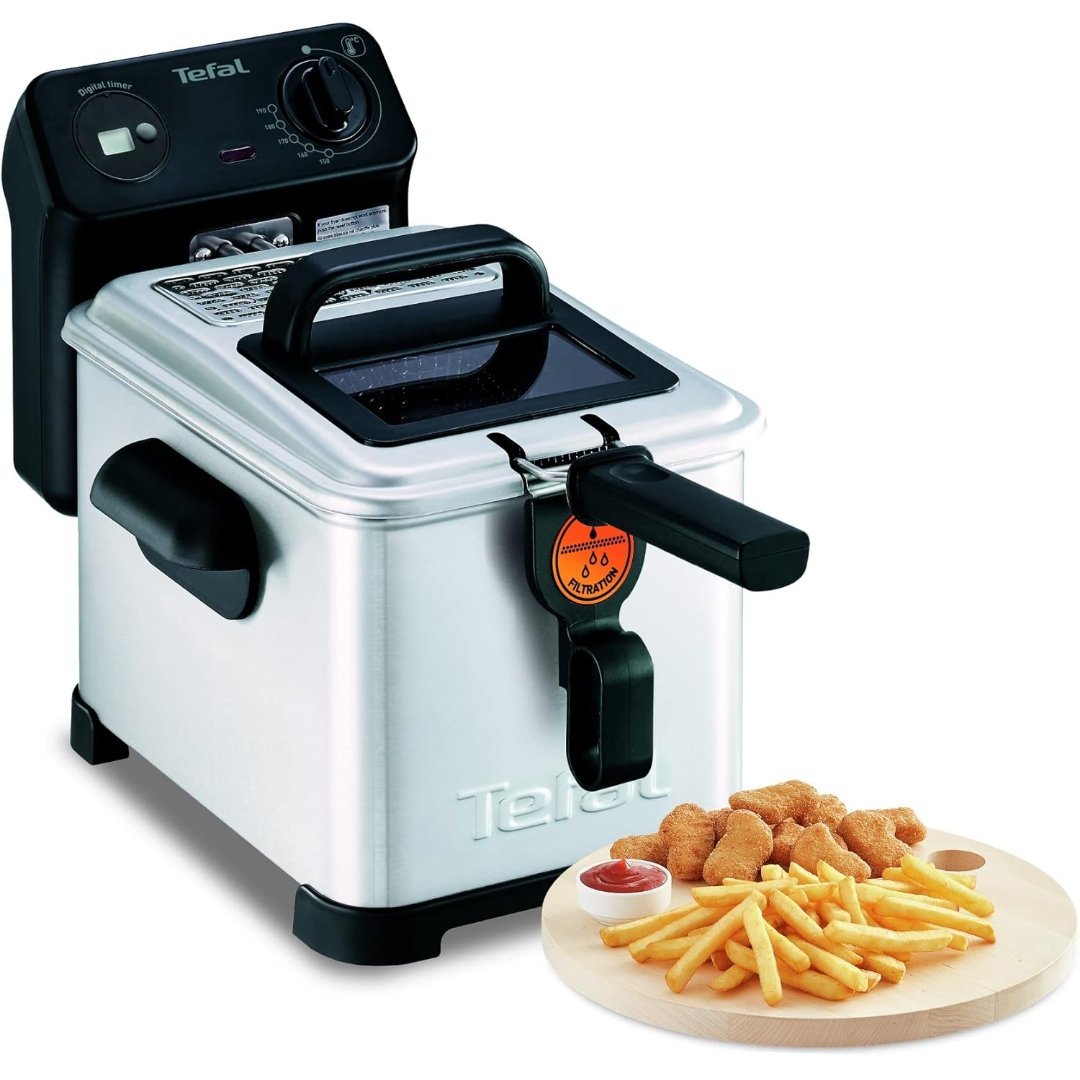 tefal-filtra-pro-fr405130-friteuse-huile-4l-3000w.jpg Friteuse à Huile Tefal Filtra Pro FR405130 4L 3000W
