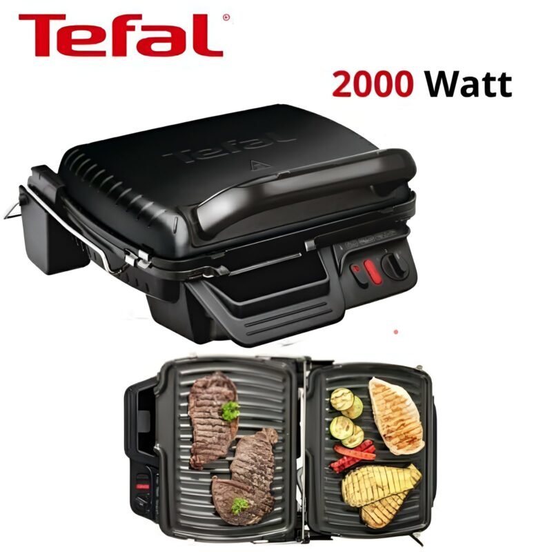 Tefal Compact Grill 3 en 1 GC308812 2000W avec ouverture à 180° et plaques amovibles