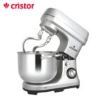 Pétrin Cristor KPU21DXG Gris 10L 2000W avec double crochet et bol inox