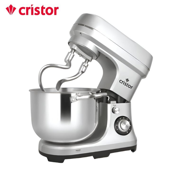 Pétrin Cristor KPU21DXG Gris 10L 2000W avec double crochet et bol inox