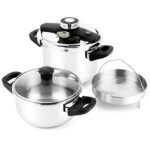 ⁦Cocottes-Minutes ELSEB Duo 4L + 6L – 7 Pièces Inox⁩ - الصورة ⁦3⁩