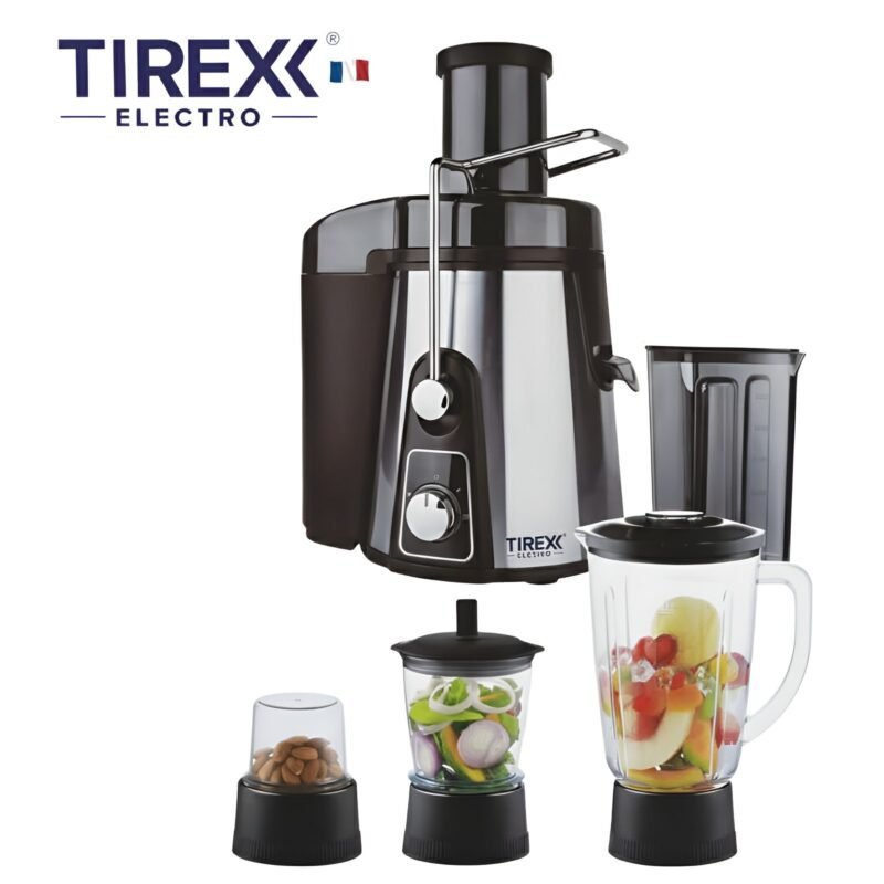 Centrifugeuse 4 en 1 TIREX CRV1300 NX 1000W avec blender, hachoir et moulin