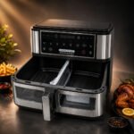 ⁦Friteuse Sans Huile Sonashi SAF-110 Double Panier 10L 2600W⁩ - الصورة ⁦4⁩