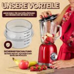 ⁦Blender ProfiCook PC-UM 1195 800W 1,5L Rouge⁩ - الصورة ⁦4⁩