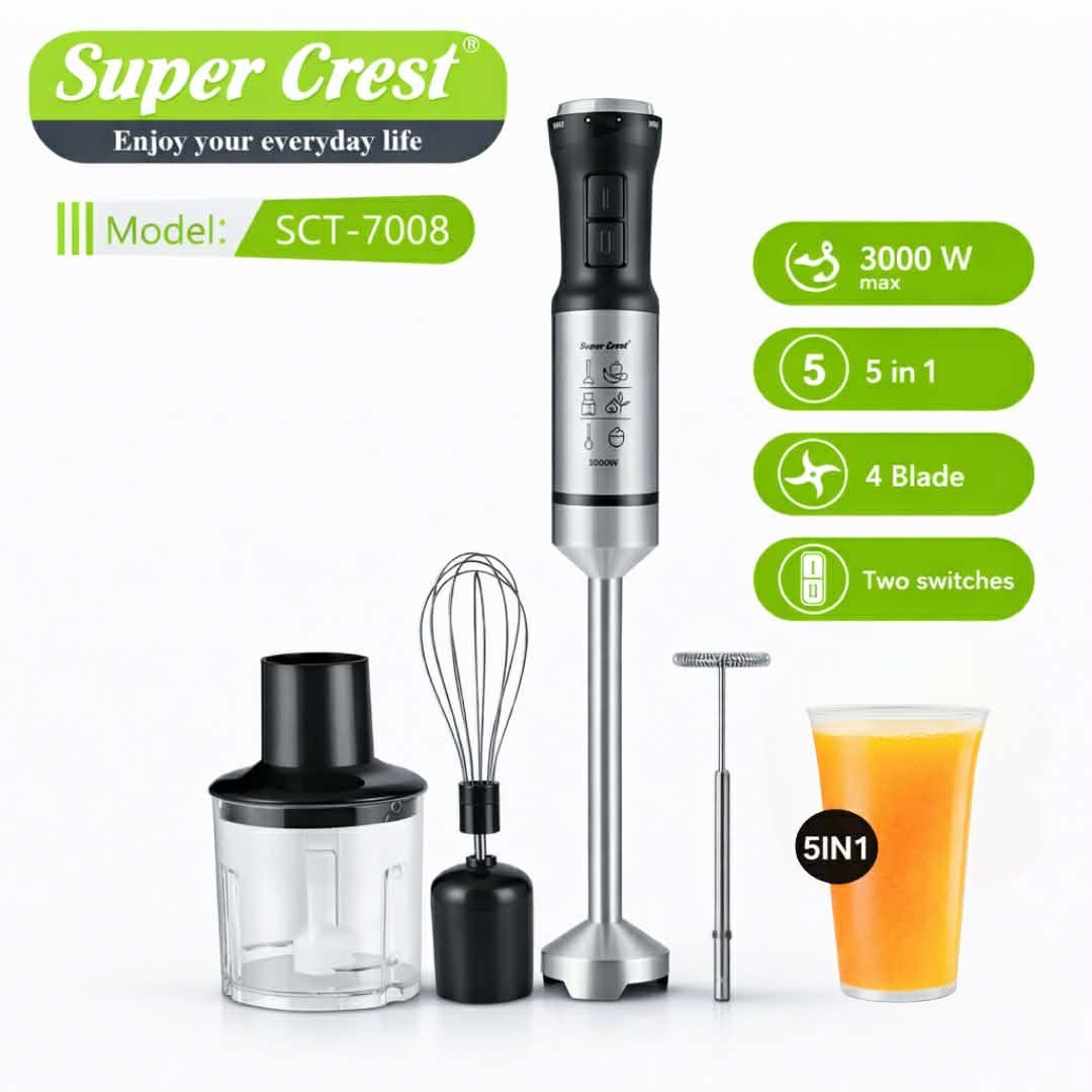 Untitled-Project-32.jpg Mixeur Plongeant Super Crest 3000W Max - 5 en 1 - SCT-7008 - Noir/inox - الصورة 1