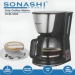 ⁦Machine à Café Filtre Sonashi SCM-4989 1000W avec Verseuse en Verre⁩ - الصورة ⁦2⁩