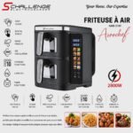 ⁦Friteuse Sans Huile Schallenge AMB-31AF 11L Double 2800W⁩ - الصورة ⁦2⁩