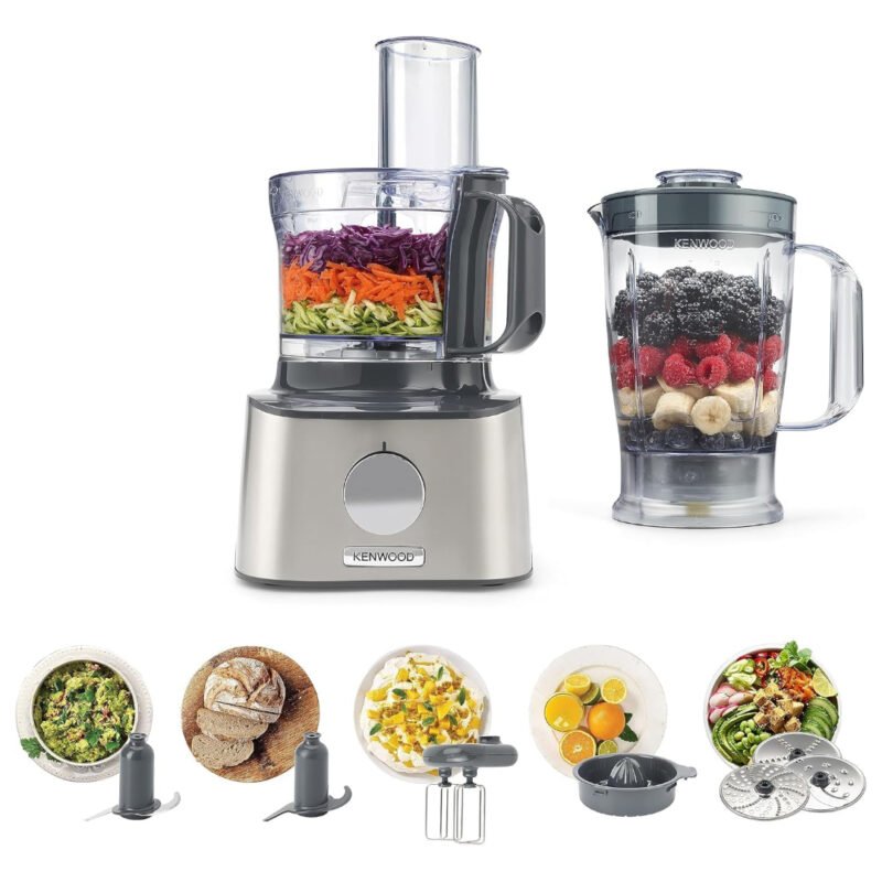Robot multifonction Kenwood MultiPro Compact FDM301SS 800W avec blender 1,2L